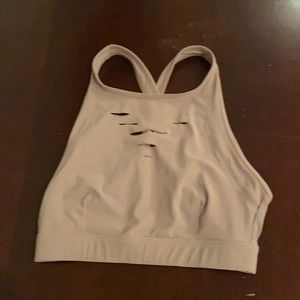 Grey sports bra